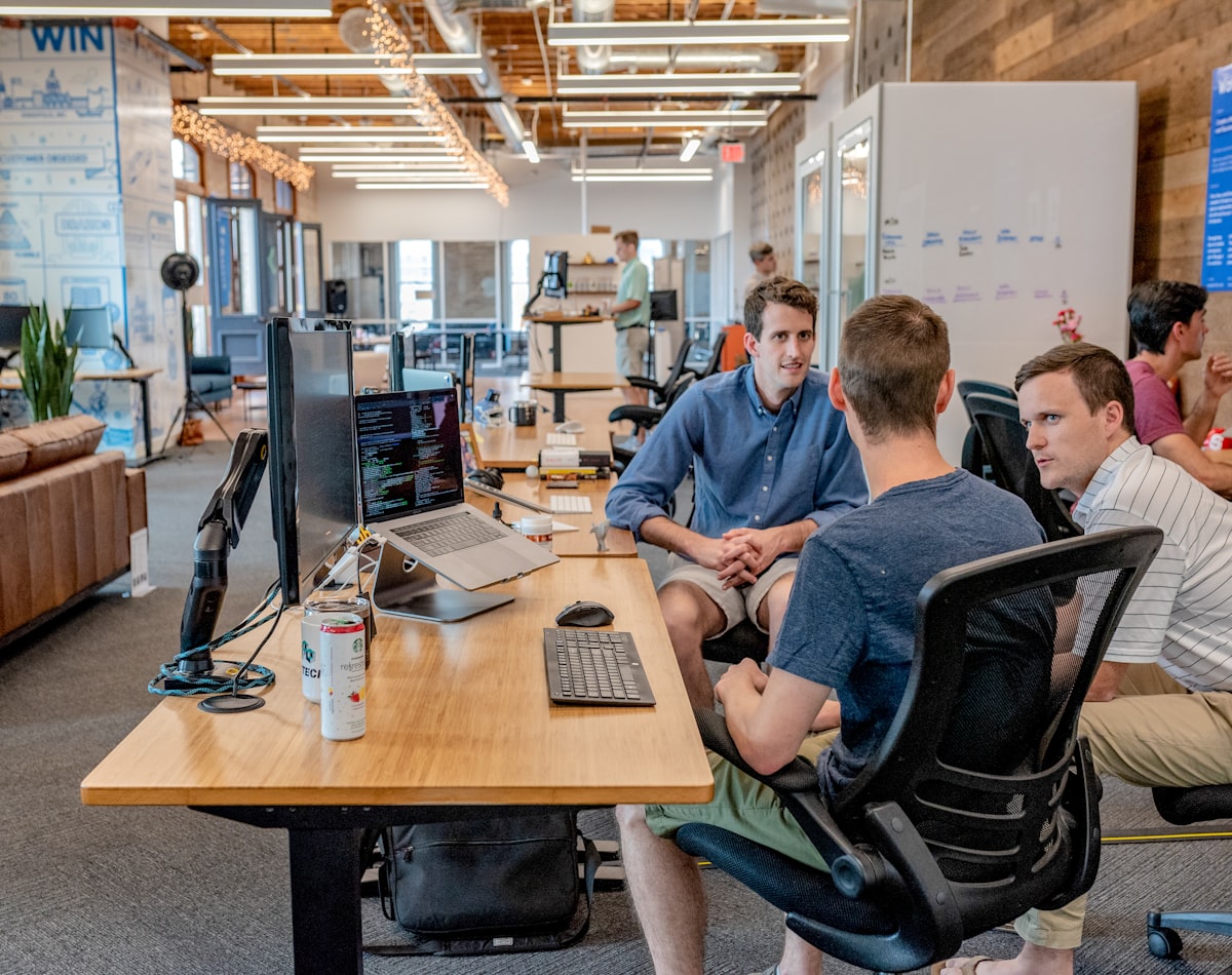 A marketing team mapping out a client strategy session